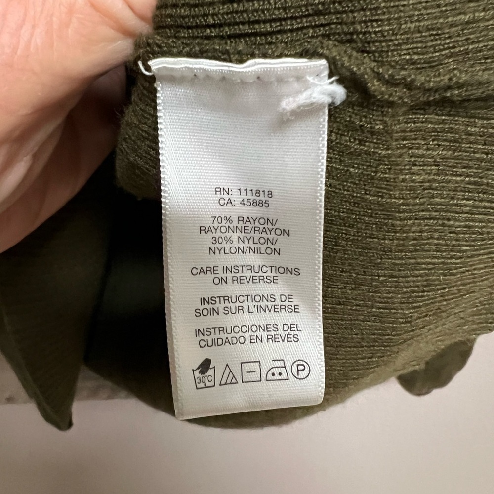 Michael Kors Olive Green Cardigan Sweater - Picture 4 of 14